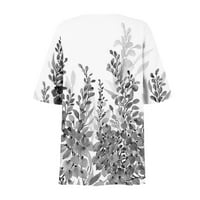 Cleance Žene Otvoreni prednji kardigani Trendy Print poluottični bluza Labavi Ležerni mekani čipke Grey XL