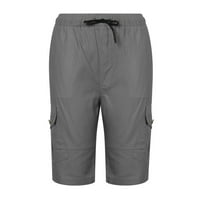 Honeeladyy Men Casual Classic Fit kratke ljetne kratke hlače sa elastičnim strukom i džepovima Čvrsta