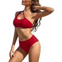 Umitay bikini vikim strukima za žensku modnu privlačnu žensku halter tanke trake split kupaći kostim