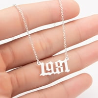Xinrui 1980- godine rođenja broj šarm privjesak od nehrđajućeg čelika Ogrlica za ogrlice