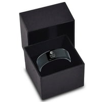 Tungsten 8-kuglični prsten za prsten za muškarce Žene Udobnost FIT Crni ošiljeni rub Polirano