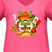 Inktastic Cinco de Mayo Party Ženska majica plus veličine V-izrez
