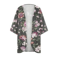 Ženski kimonos i prašine, Kimonos za žene Ležerne prilike Ležerne prilike Cvjetni print Šifon Cardigan