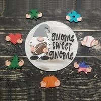 JLONG Welcome potpisao / la s poklon-round seoska kuća Dobrodošli na home Najnički znak Gnomes Prednji