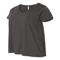 MMF - Ženska majica plus veličine V-izrez, do veličine - jedite hokej sa spavanjem