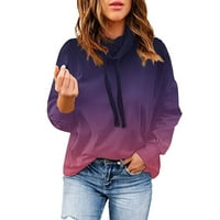 Kiplyki ženska jesena košulja Distrient Ispiši duks dugih rukava nabori navlaka za crtanje pulover