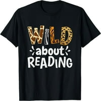 Žene vrše divlje oko čitanja, čitanjem knjiga i knjižnica Biblioteke za knjižnicu majica s kratkim majicama
