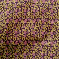Onuone pamučne ploče od lišća tkanina i cvjetni blok Ispis tkanina od dvorišta široko