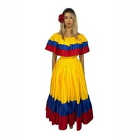Kolumbijska i venecuelanska haljina sa žutom bluzom - dužina 36