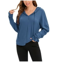 Ženska modna casual dugih rukava udobnost čvrstih boja u boji bluza HOT6SL44866918