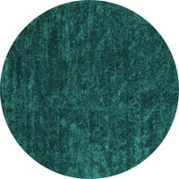 Ahgly Company u zatvorenom okruglom sažetkom tirkizne plave suvremene prostirke, 5 'krug