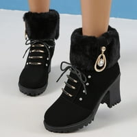 Akiigool Fall Boots za žene Ženske čizme za snijeg Zimske cipele Toplo klizanje na gležncima V rezani