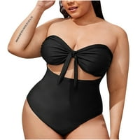 INLEIFE kupaći kostim ženske plus veličine Split tipa ruched Tummy Control kupaći kostimi Bikini bikini setovi za žene