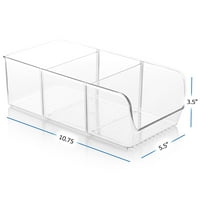 Skladištenje Clear Clear Storage Bins 11x5x3,75 Plastični spremnici, spremnici za pohranu