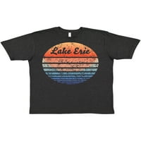 Majica za inkstastično jezero Erie uznemiren retro zalazak sunca