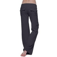 Umitay ženska modna ženska frtna Stretchy Soft Džep Yoga Hlače Ležerne prilike labave hlače
