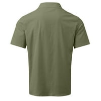 DTIDTPE majice za muškarce, muške casual košulje sa dvostrukim džepom elegantni prekidač za košulju ovratnika svečana majica muški vrhovi