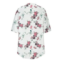 Ženski ljetni Kimono Cardigani, cvjetni print Boho Beach Cover up otvoren bluza s prednjim rukavima