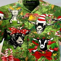 Velike muške božićne majice Grafički zabavni kratki rukovi Havaji majice Lagani rever vrh za teen i