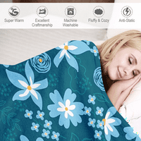 Šareno cvijeće baca pokrivač s poklopcem jastuka za kućni kauč krevet i kauč plišani lagani klima uređaj