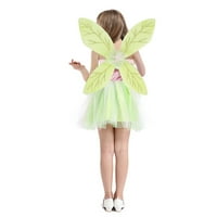 Djevojka bajka za kostim Anima, tille A-line haljina leptir krila nakit rukavice rukavice