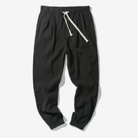 Umitay muške casual slim sportske hlače za gležnjeve-duljine posteljine pantalone