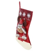 Tebru Božićne čarape, Slatka božićna poklon torba, za porodične zabave Škole Stubori klubovi