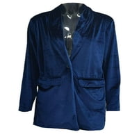 Paille žene Poslovne jakne dugih rukava Blazers šal ovratnik kardigan jakna elegantna radna odjeća mornarsko