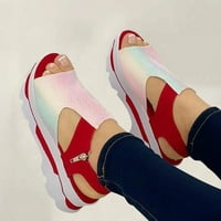 OAVQHLG3B Haljina sandale za žene čišćenje ljetnih dama Žene ravne guste kotrljane cipele modne casual
