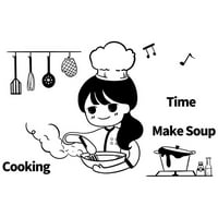 Wiueurtly Cartoon Cute Cook naljepnice ukrasite kuhinjski štednjak frižider ukrasne naljepnice ispraznost za djevojčice za plesne podne ploče