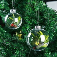 Prozirna plastična kugla bauubles božićno drvce visi ukras DIY ukras ljubičasta plastika