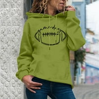 DMQupv Slatka zatvarač kapuljače za žene prevelicirane žene Stripe Pocket Slim casual pulover Hawie Haljina Green XL