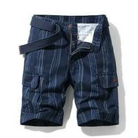 Muške teretne hlače Ljetna korejska radna odjeća prugaste kratke hlače za muškarce povremene kratke