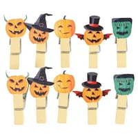 HEMOTON Halloween Stipke drvene bundeve ukrasne kopče Mali zalogaji Foto klipovi za party Home School