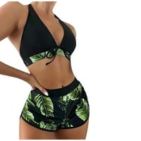 Tawop Dame Cross Sling High Sharts Hots Coust Trokomični kupaći kostim Split Bikinis setovi za žene