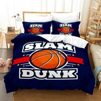 3D Sportska košarkaška print Poklopac poklopca, posteljina posteljina Poklopac prtljažnika sa jastukom