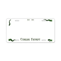 Cafepress - IA IA CTHULHU FTAGN - Licenjska ploča od aluminija, prednja licenčna tablica, tag