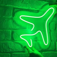 Neon Noćna svjetlost, avion Neon znak, LED akril Neon Sign za spavaću sobu Dječja soba Teen Boys Soba