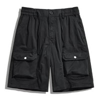 Muškarci Teretni kratke hlače ispod $ plus veličine Multi-džepovi opuštene ljetne plažne kratke hlače Muške haljine crna veličina 6