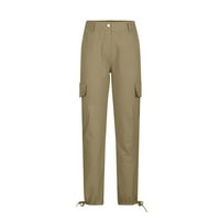Seotime Teretne hlače za žene High-a sa strukom, elastični visoki struk Slim Fit Joggers Casual Workout pantalone sa džepovima