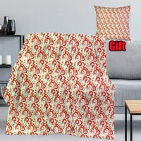 Boemian flanel pokrivač sa jastukom za kasu za sobu Super mekana flanka baca posteljinu majčin dan poklon