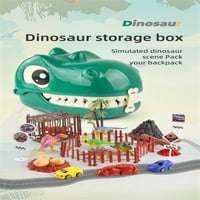 Cara Lady Dinosaur Skladište Bo Dinosaur figure za mališane Dinosaur Collector igračka za skladištenje zelena