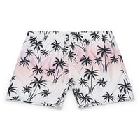 WRCNOTE MENS Ljetne kratke hlače Kartografkinja kratke hlače Coconut Tree Ispisuje trup kupališta sport havajska plaža Elastična struka kupaćih kupanja