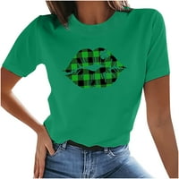 CETHRIO ST PATRICKS Dnevne majice - Modni runk vrat kratki rukav ljetni sv. DAN Ispis bluza Green
