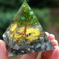 Monsiee Amethyst Crystal Bearing Orgonite piramide Obsisites Chakra Energy Orgone Stones