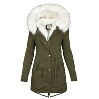 Tanka jakna od vune žene Žene ŽENE ŽENE PLUS MILIZITE Zimska kaput rever ovratnik dugih rukava Vintage