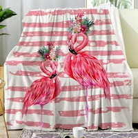 Pink SS Flamingo Super Meko bake za krevete za krevet Kauč Sofa lagana putovanja Veličina kampiranja