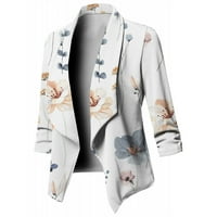Meichang Business Blazer za žene Labavi kaput s dugim rukavima Ležerne otvorene prednje odjeće Revel