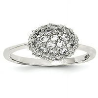 Sterling srebrni kubični cirkonijski prsten veličine 7