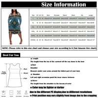 Clearsance Ljetne haljine za žene s dugim rukavima tiskana vruća prodaja Dužina koljena A-Line V-izrez